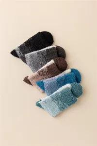 Herren Winter warm flauschige Korallenfleece Socken dick weich Heim Boden Farbverlauf