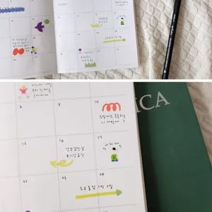 Adhesivos decorativos para planificador de PET impermeable Suatelier líneas de color