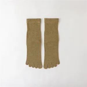Chaussettes cinq orteils femme mollet coton séparation des orteils sport unie chic