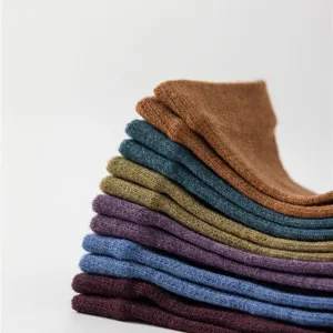 Chaussettes mi-hautes en tricot pour femmes colorées chaudes mode décontractée coton plusieurs couleurs
