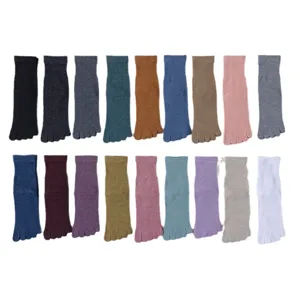 Chaussettes orteils milieu mollet coton coloré sport chaussettes orteils pack 18 pièces