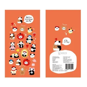 Korean Cute Panda Puffy Foam Sticker Set Decorative Cartoon DIY Scrapbook Diary Phone Water Bottle Sticker Decals
