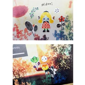 Schattige Koreaanse bloemen meisjes papier decoratieve stickers voor journal.