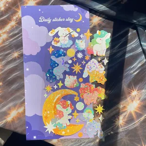 Koreanische BONITO Laser Sticker süße Hase Einhorn Stern Guka dekorative Tagebuch Aufkleber