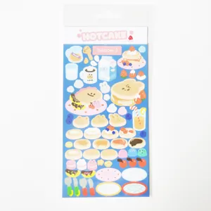 Cute Korean style food theme decorative sticker sheet for journaling and DIY crafts.