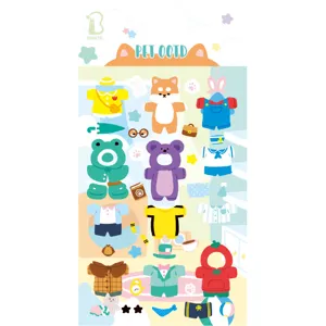 Cute Korean BONITO dog dress-up foam sticker set, creative DIY toy for phone and daily crafts.