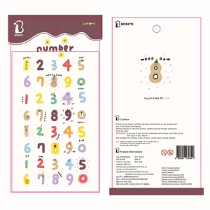 Set di adesivi di carta decorativi con numeri di animali carini BONITO coreani vista principale