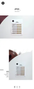 Detailansicht koreanischer suatelier Gold und Silber runder Punkt Planer Aufkleber 3 Stk.