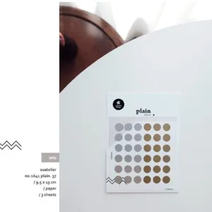 Koreanische Suatelier metallic gold silber runde punkte deko tagebuchaufkleber 3 stück hauptbild