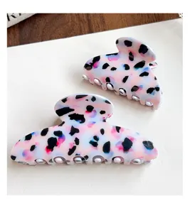 Pinza de pelo grande con estampado de leopardo y acetato accesorios para el cabello