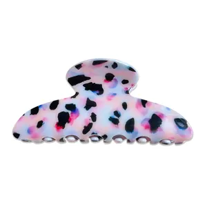Gran pinza para el cabello de mujer accesorio estético pinza de mandíbula con estampado de leopardo