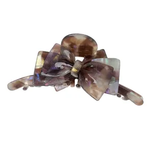 Französische elegante Schleifen Haarklammer große Acetat Haarklammer für Damen Hairstyle