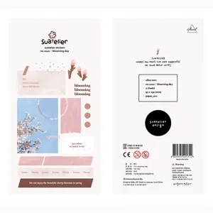 Set di Adesivi Washi Tape con Fiori di Ciliegio Blooming Day Decorativo Diario Scrapbooking Carta E Fogli in PVC