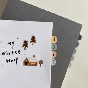 Korean Suatelier round index stickers and planner sticky notes for journal decor, nice.