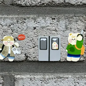 Set de pegatinas decorativas impermeables de oso cacahuete MANET coreano para diario.