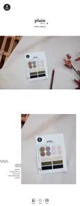 Suatelier plain deco Morandi color index stickers set, matte coated paper, 3 sheets pack.