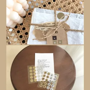 Koreanischer Stil dekorative Punkt Aufkleber Set für Bullet Journaling, gold und silber.