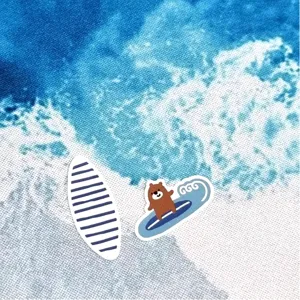 Pegatinas de planificador de oso lindo estilo coreano adhesivos de nylon impermeables