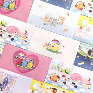 Joli ensemble de papeterie d'enveloppe de dessin animé Gummy Bear coréen mignon