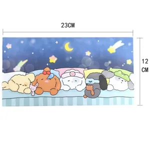 Enveloppe décorative en papier de papeterie mignon chien et lapin dessin animé 23x12cm cadeau
