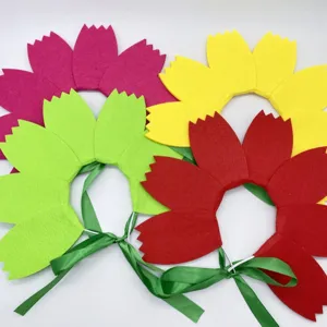 Colorful Felt Flower Headband Children Performance Sunflower Hair Hoop Spring Outing Photography Hair Accessories