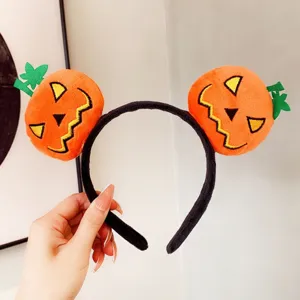 Halloween pumpkin plush headband cute devil festival party hair hoop for women girls