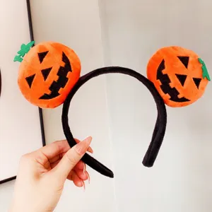 Halloween Pumpkin Plush Headband Cute Cartoon Headwear Festival Party Hair Hoops