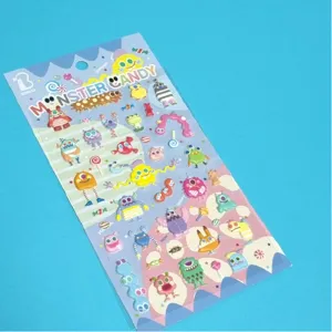 Bonito Monster Candy cute puffy sticker sheet decorative planner sticker set pack