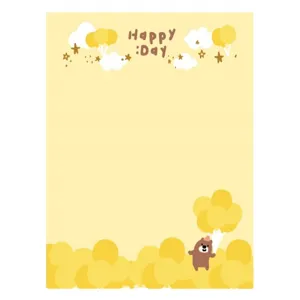 Korean BONITO Cute Cartoon Balloon Bear Memo Pad Daily Writing And School Decoration Student Sticky Notes Stationery