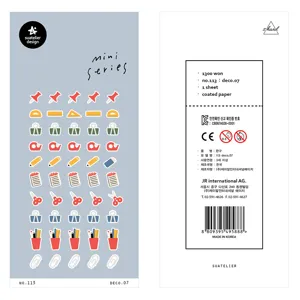 Creativo Mini Estampado en Caliente Agenda Pegatinas Decorativo Papelería Journaling Scrapbooking Suministros Estudiante DIY Hoja