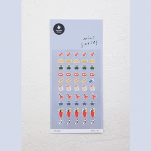 Set de pegatinas de papelería mini Suatelier, bonitos adhesivos decorativos para diario.