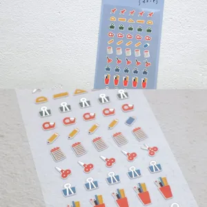 Pegatinas de papeteria creativa coreana mini estampado en caliente para diario y notas