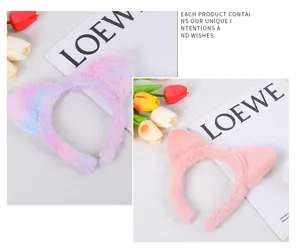 Flauschiger Plüsch Katzenoohren Haarreif für Damen, süßer Haarschmuck für Alltag und Party.