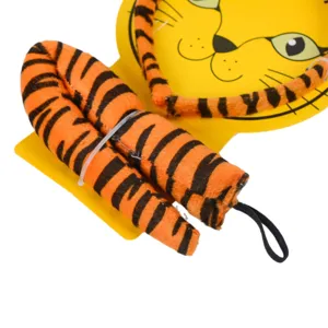Joli ensemble de serre-tête oreilles de chat et queue en peluche pour déguisement Halloween