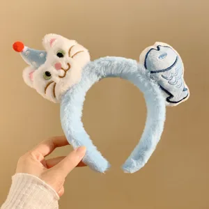 Süße Cartoon Tier Plüsch Haarband Damen Mädchen Katze Pinguin Ente Küken Panda Haarreif Gesichtswaschen Make-up Haaraccessoires