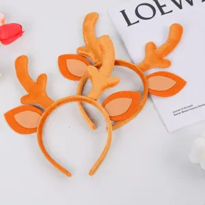 Cerchietto con corna di renna di peluche di natalizio simpatici accessori per capelli festa