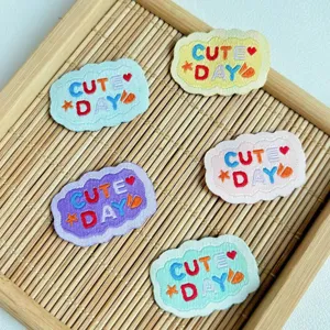 Cute cloud embroidered cloth patches, DIY handmade clothing accessories, mini fabric labels.
