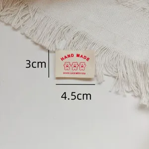 Handmade woven fabric label clothing accessories DIY decorative badge for bag scarf hat