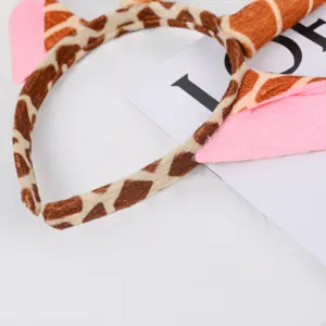 Schattige dierlijke hoofdband giraffe pluche oren haarhoepel voor feestkostuum leuk