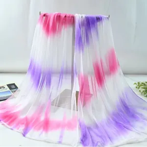 Gradient Chiffon Scarf Women Summer Sun Protection Shawl Beach Scarf Longer Scarf