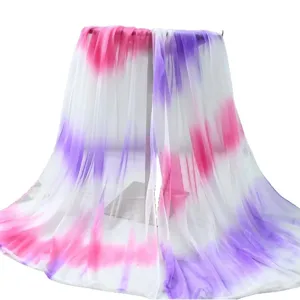 Gradient chiffon scarf women summer beach shawl long versatile sun protection wrap