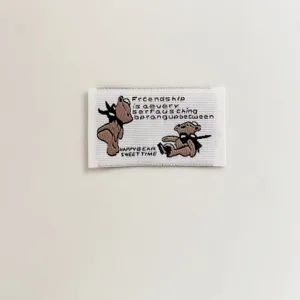 Cute cartoon woven label patch for clothing, bags, and handmade DIY decoration accessories.
