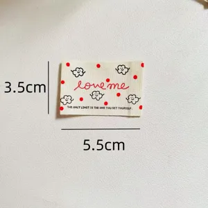 Étiquette tissée en coton faite à la main accessoire de couture pour vêtements 3.5cm
