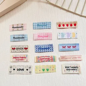 Korean Ins Style Cloth Labels Handmade Embroidered Sew On Patches DIY Clothing Garment Accessories Decorative Badges