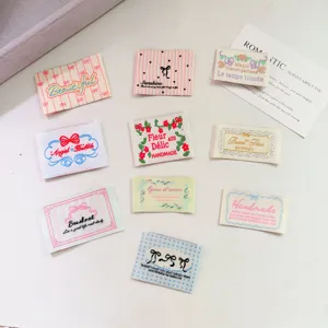 French large woven label DIY sewing patch, cute embroidered badge for clothes and bags.