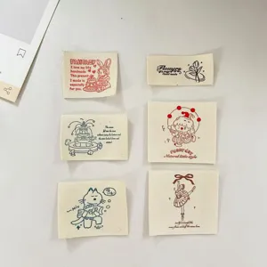 Pure Cotton Printed Labels Fabric Accessories DIY Sewing Decorative Patches For Clothes Bags Scarf Handmade Craft