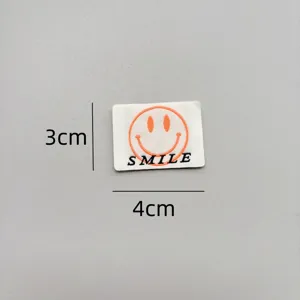 DIY embroidery smile cloth patch cute woven label badge for clothing bags hats decoration