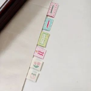Korean style fabric labels folding tags handmade DIY accessories for bags garments scrunchies