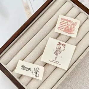 Pure cotton printed labels for DIY handmade sewing clothing accessories, bags and custom crafts.