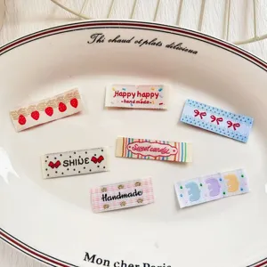 Korean ins style embroidered fabric labels DIY handmade clothing decoration patches hair accessories